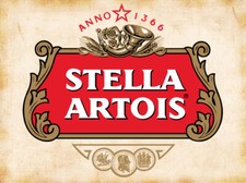 Stella Artois Vintage Metal Sign, Man Cave Retro Plaque, Home Bar Fridge Magnet