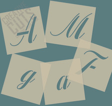 Script wedding style stencils - script,
