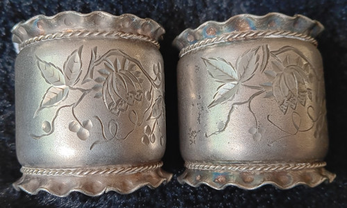 Pair large victorian - large, silver