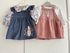 Baby Girls 0-3 Months M&S Peter Rabbit Outfit Bundle Dress Pinafore GC