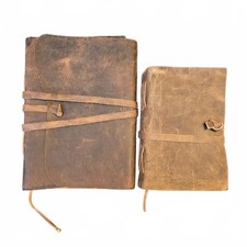 Vintage leather journal - vintage,