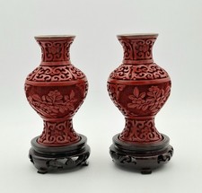 2x Vintage Chinese Red