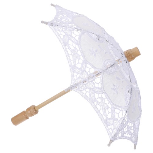 White lace parasol oriental - lace,