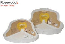 ROSEWOOD SMALL ANIMAL PLASTIC HIGH BACK CORNER HUTCH CAGE LITTER TRAY 2 SIZES