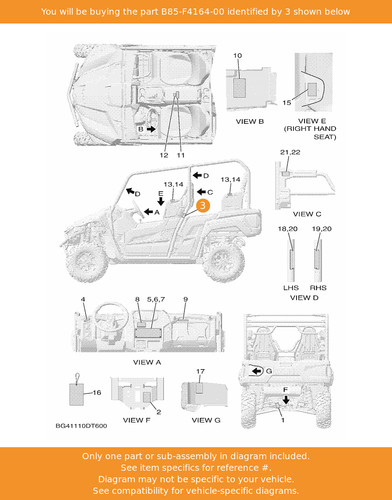 Yamaha emblem b85 - yamaha, b85-f4164-00