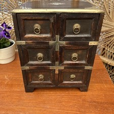 6 Drawer Box Set Vintage Brass