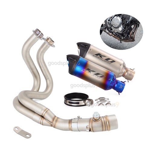 Full exhaust blue tips - full,