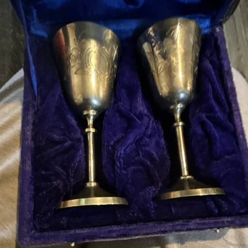 Pair silver plated floral - silver,