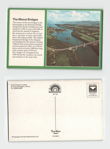Postcard the menai bridges - menai,