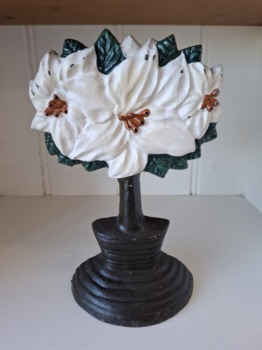 Vintage large cast iron white - cast,