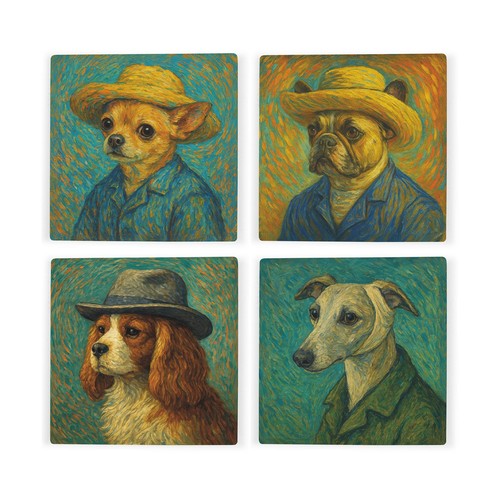 Van gogh dogs - van, coaster