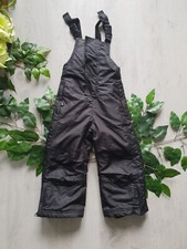 Size 12-24 Months Boy's LUPILU black winter outdoor snow ski trousers salopettes