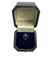 Garnet Heart Pendant 9ct Gold Vintage Garnet Pendant 0.25ct Garnet Gold Pendant