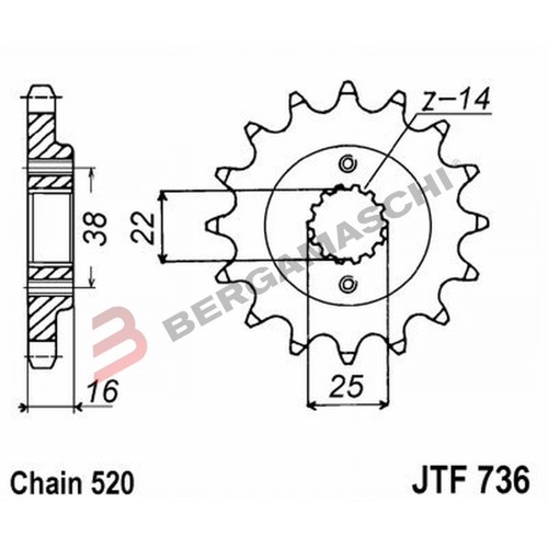 Sprocket 736 z13 ducati 851 - z13,