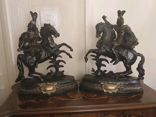 Antique spelter sculpture - 2,