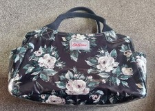 Cath Kidston Day Bag Everyday Grab Bag  Devonshine Rose Black Oilcloth Vgc