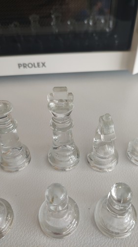 Glass chess set piece - glass,
