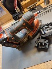 Black And Decker 18V Cordless Mouse Detail Sander, With Battery And Charger