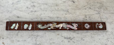 quang dynasty wooden ruler with mother of pearl dragons