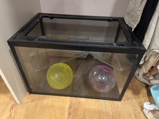 Glass Hamster small animal tank/cage/enclosure + shelves & accessories 60x40cm