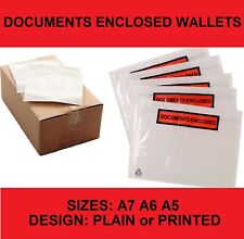 Document Enclosed Wallet Pouches Plain/Printed All sizes 