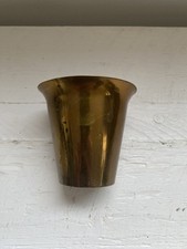 Vintage Brass Flower Pot Pencil Cup Holder Solid Brass Pencil Holder rare