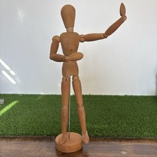 13" Wooden Artist Articulated Manikin Mannequin Model Figure Doll Vintage