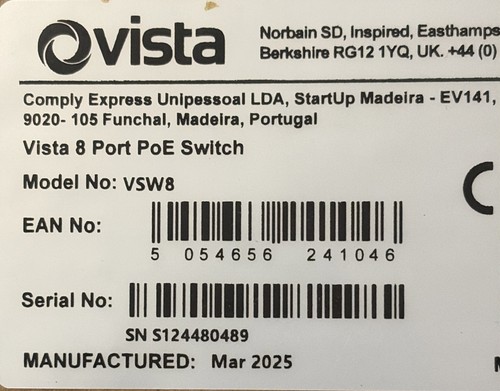 Vista cctv port poe switch - 8,