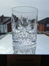 STAR OF EDINBURGH  LARGE WHISKY/RUMMER GLASS  9.5 cm TALL RIM 8.3 cm 12 Fluid Oz