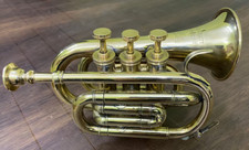 Antique compact bugle horn - antique,