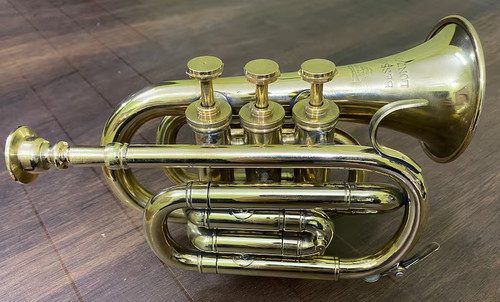 Antique compact bugle horn - compact,