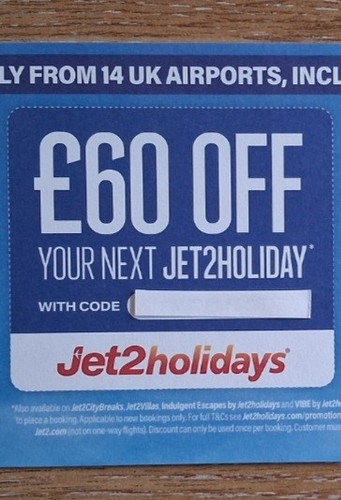Jet2 holidays voucher - holidays, £60