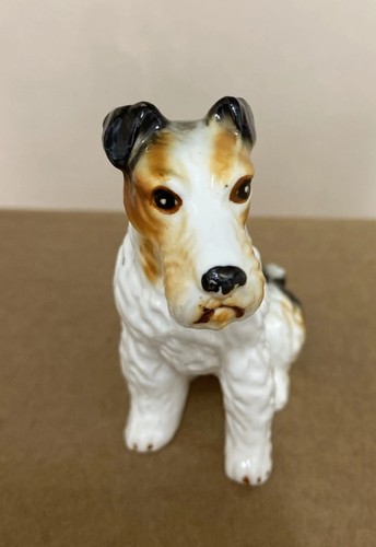 Vintage bone china airedale - bone,