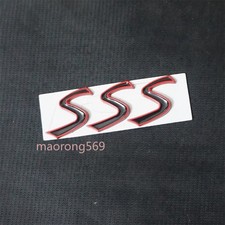 3x Black Small Red Matte S