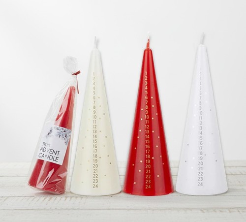 Advent countdown candle - x,