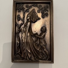 Vintage Marcus Designs Medieval Design Wall Plaque In A Bronzed Finish Tone 10”