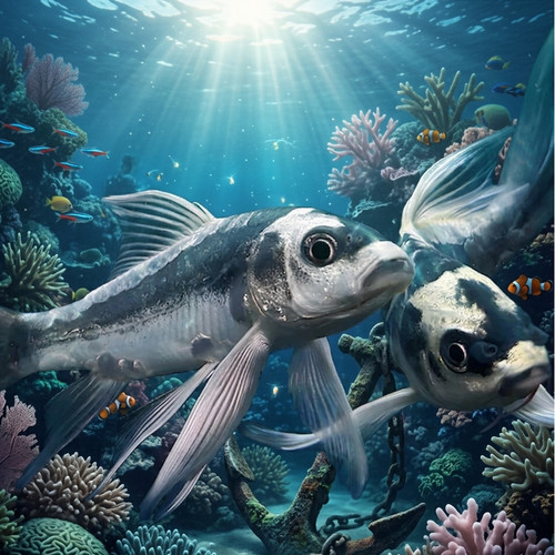 Pack panda longfin - panda, butterfly