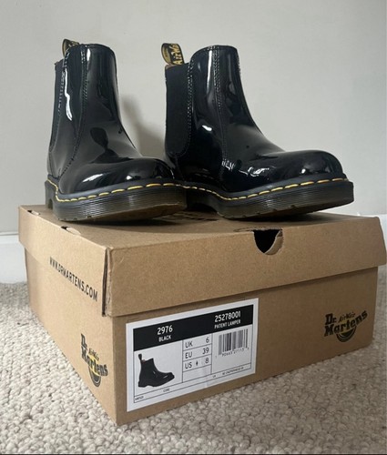 Martens black patent - dr,