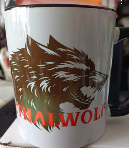 Wolf graphic print ceramic - print,