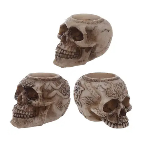 Skull tea light candle - tea, holder