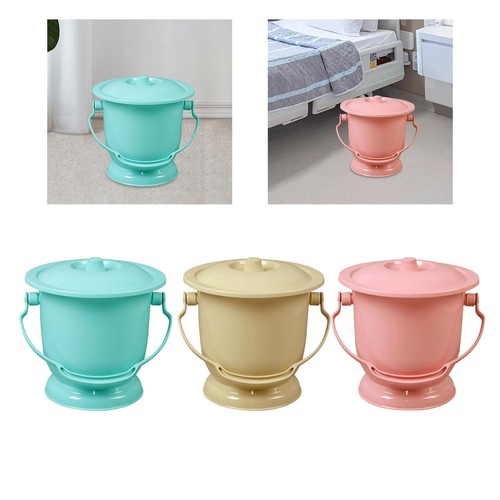 Chamber pot with lid bedpan - with,