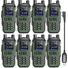 8X BAOFENG UV-21 V2 TRI BAND UHF/VHF RADIOS 999CH FM TWO WAY RADIO WALKIE TALKIE