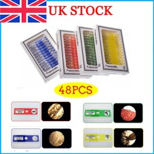 48PCS Microscope Prepared Slides Insects Plant Animal Specimen Plastic for Kids