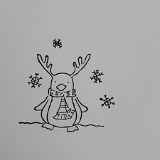 Stampingbella "Penguideer" Rubber Stamp for Christmas And Winter for Crafting