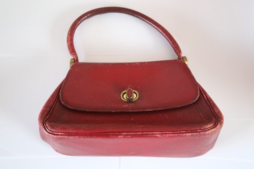 Red vintage asprey handbag - red,
