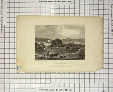 Original Old Antique Print
