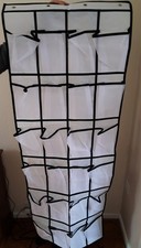 UK 24 Pocket Shoe Holder Organiser Over The Door Hanging Shelf Rack Storage Hook