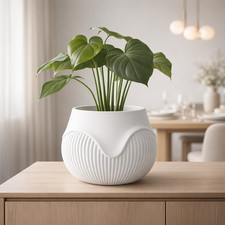 Wavy Ribbed Planter Pot Modern