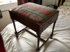 Edwardian piano stool with