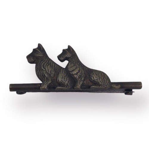 Vintage scottie dog brooch pin - vintage,